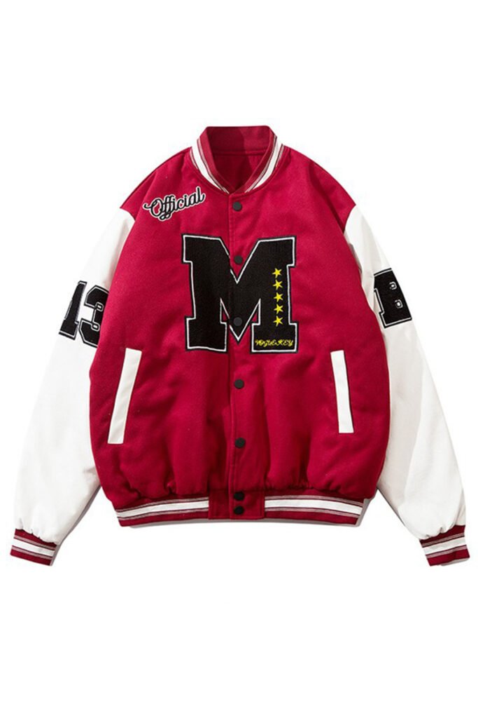 Baseball jacket streetwear with custom varsity design YY007