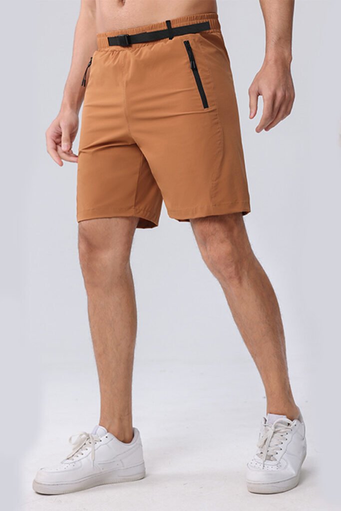 Side view of custom shorts by premium mens shorts manufacturers, perfect for hiking and climbing, product number YY026.