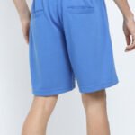 Back view of Custom Gym Shorts Mens with elastic waistband, YY025.
