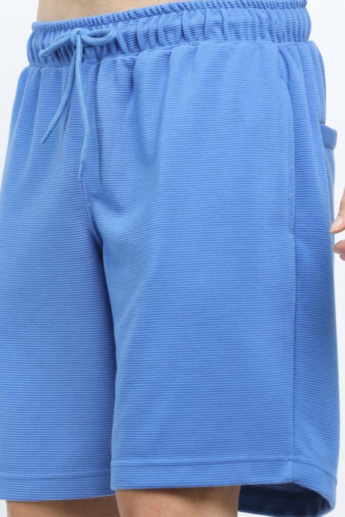Close-up of breathable and stretchy fabric used in Custom Gym Shorts Mens, YY025.