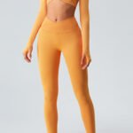 seamless v neck long sleeve top