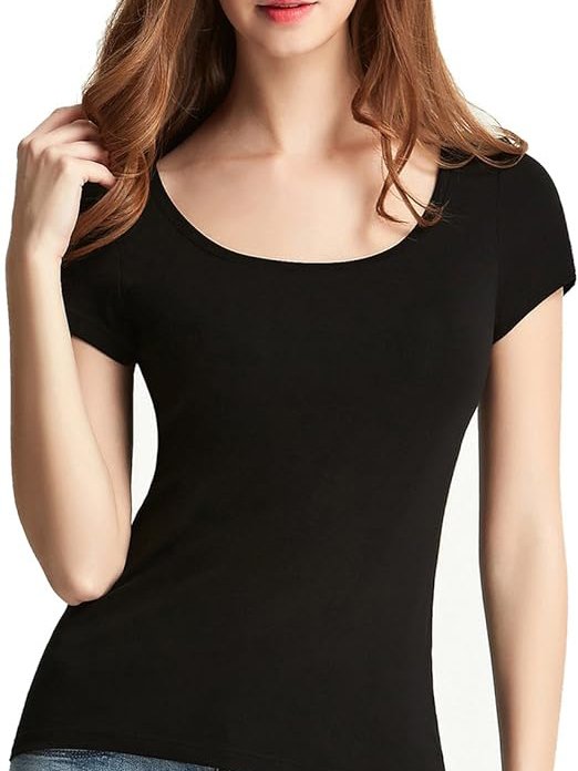 Yuanyi Apparel -T-Shirt Neckline Design Guide Scoop Neck Tee from amazon-Yuanyi Apparel